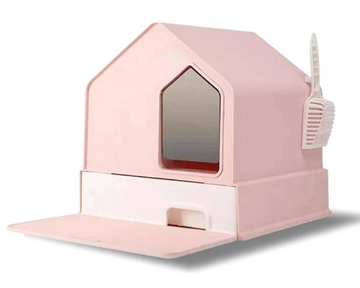 Fully enclosed cat litter box