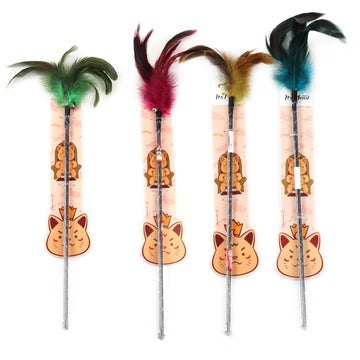 Single color feather cat teaser A