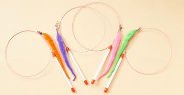Long iron wire plus caterpillar cat teaser