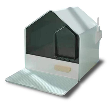 Fully enclosed cat litter box