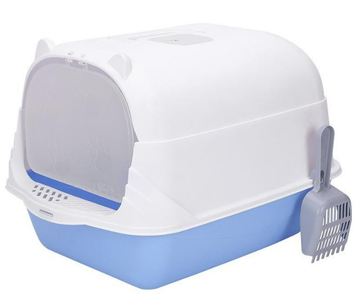 Fully enclosed cat litter box