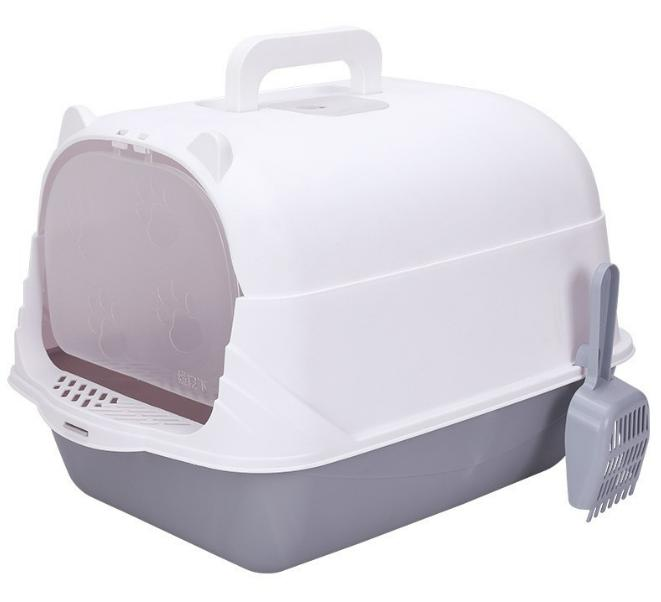 Fully enclosed cat litter box