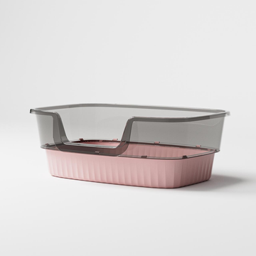 Semi-enclosed cat litter box