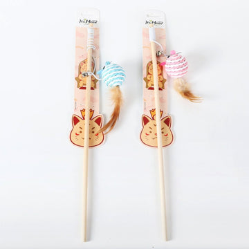 Hemp rope mouse wooden pole cat teaser