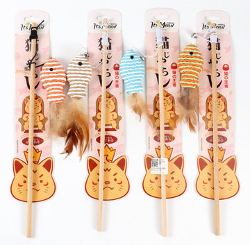MM-016 Sisal fish feather cat teaser