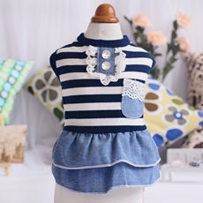 Striped diamond skirt