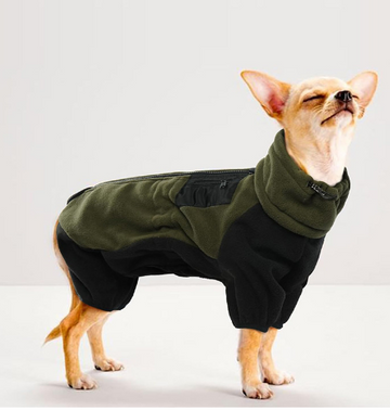 Polar fleece colorblock four-leg sweater