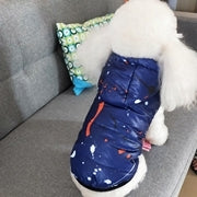 Ink splash hooded vest