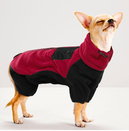 Polar fleece colorblock four-leg sweater
