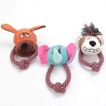 Cotton rope knot elephant, dog and monkey 3 styles