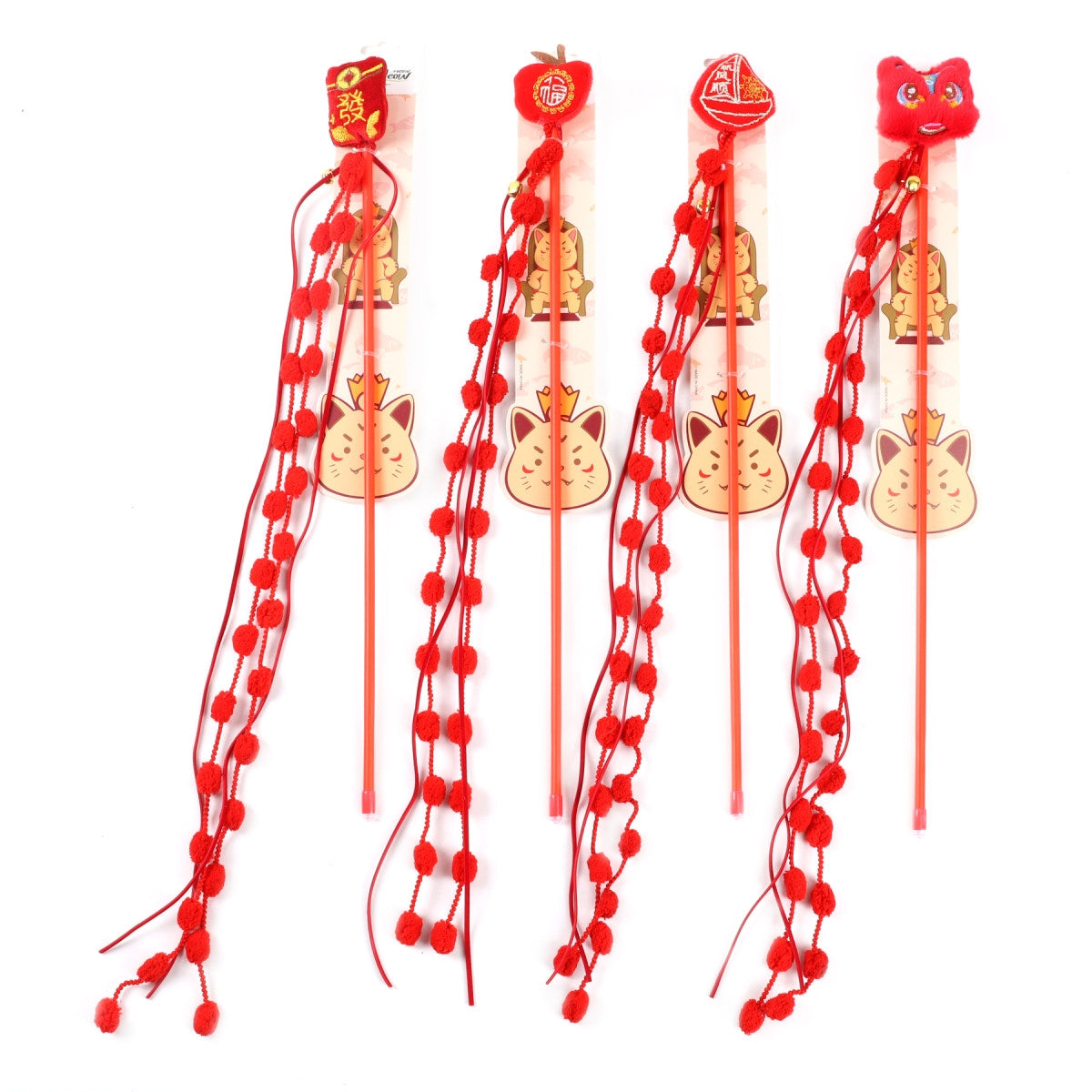 Cheerful cat stick