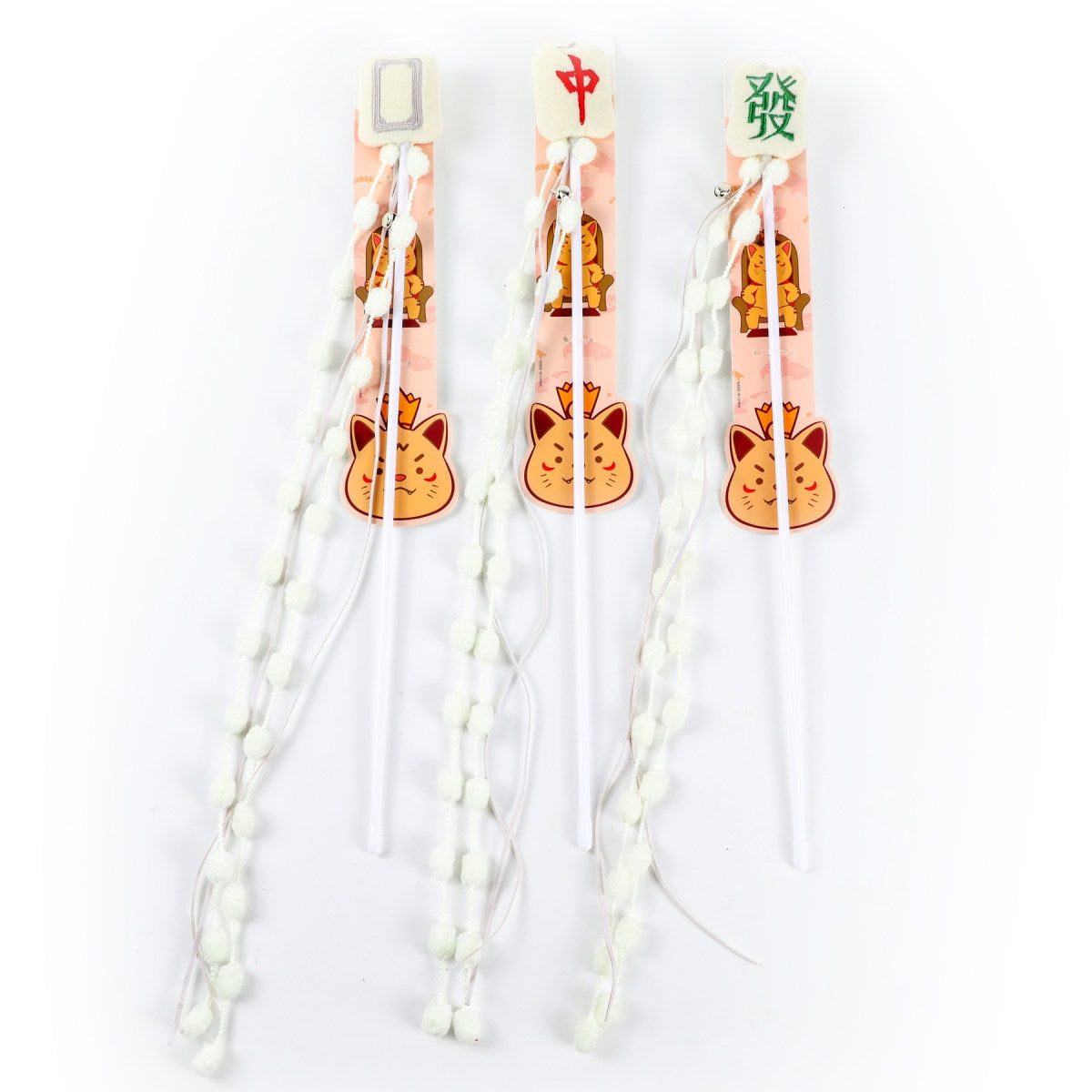 Zhongfa White Mahjong Cat Toy Stick
